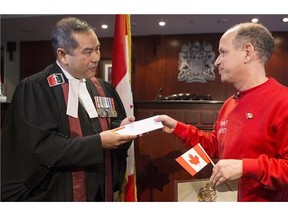 A new Canadian from Israel took the Oath of Allegiance to the Queen, then formally recanted