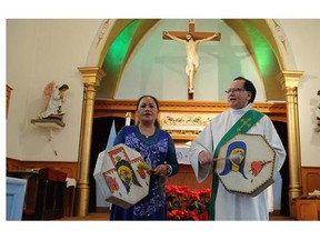 Despite a misconception among urban Canadians that aboriginals hate churches, Christianity is integral to two of three of the country’s 1.4 million indigenous people. Photo: Squamish Nation elder Rennie Nahanee (right), Roman Catholic deacon.