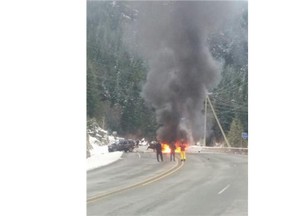 The Sea to Sky Highway is closed in both directions north of Callaghan Road near Whistler after a fatal car crash shortly before 9 a.m.