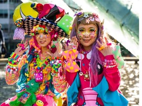 Candy and Atsumi in Harajuku fashion in Vancouver