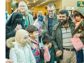 The Al-Gburi family arrived at YVR Tuesday after spending two years in a Turkish refugee camp.