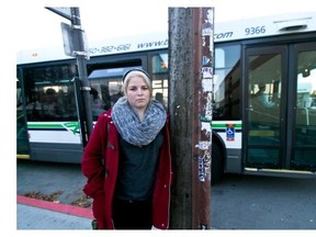 Megan Henshaw says she deserves an apology after a bus ride in which a B.C. Transit driver failed to protect her from an angry passenger who shouted death threats and expletives.