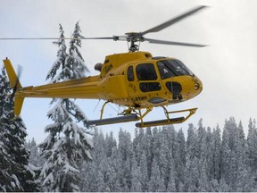 The North Shore Search and Rescue helicopter.