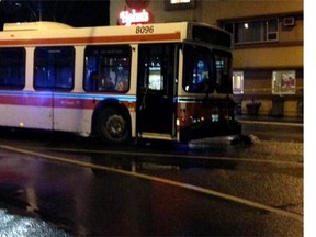 Victoria police are investigating after a bus struck two pedestrians near Douglas and Superior streets on Tuesday night.