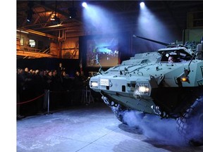 The Department of National Defence receives the first modernized LAV III from General Dynamics Land Systems Canada in London, Ontario in 2013.