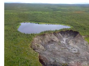 The doomed lake, which has no name and sits in the northern corner of the territory near the community of Fort McPherson, is a victim of the region’s geology and changing climate.