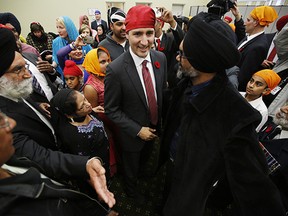 Prime Minister Justin Trudeau visits the Ottawa main Sikh Temple to mark Diwali or the Festival of Lights Wednesday November 11, 2015.