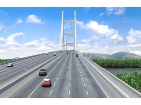 This is what the new Massey Tunnel could look like. Just over half of Metro Vancouverites polled in a recent survey support the idea of replacing the George Massey Tunnel with a tolled bridge, according to Insights West.