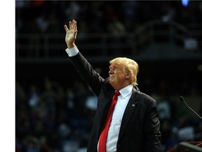 Donald Trump speaks at the Mississippi Coast Coliseum on Saturday.