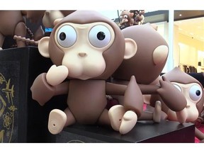 Oakridge Centre introduces a herd of primates as the Chinese calendar rings in the year of the monkey on Feb. 8.
