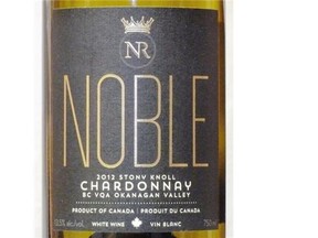 Noble Ridge Stony Knoll Chardonnay 2012, Okanagan Valley, British Columbia