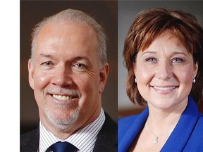 Just months before Opposition Leader John Horgan and Premier Christy Clark clash on the campaign trail, a Mainstreet/Postmedia poll shows Horgan's NDP and Clark's Liberals tied with 37 per cent support among decided voters.