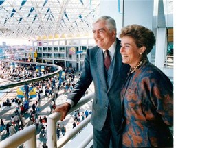 Patrick Reid and his wife Alison at Expo 86, when Reid was Commissioner of the fair. Reid died on Dec. 5.