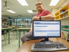 Paul Bernard, a teacher at Sardis Secondary School, says he had to figure out his own workarounds to make use of the new schools software.