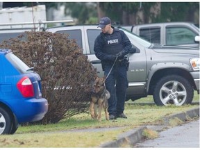 Police investigate an early-morning shooting that has left one person dead in the 2100-block Rindall avenue in Port Coquitlam, BC saturday, January 23, 2016.