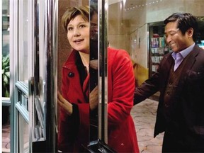 Premier Christy Clark is followed by her communications director Ben Chin in this undated archive image.