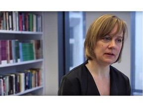 UBC professor Jennifer Berdahl (shown in a YouTube frame grab) will sit on the 21-member presidential search committee to find a replacement for Arvind Gupta, who resigned suddenly as university president in August.