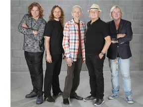 Prog rock band Yes (from left): Billy Sherwood (bass), Jon Davison (vocals), Steve Howe (guitar), Alan White (drums), Geoff Downes (keyboards), will perform on Sept. 12 at the Hard Rock Casino Vancouver.
