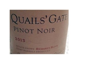 Quails’ Gate Pinot Noir Richard’s Block 25th Anniversary 2013, Okanagan Valley