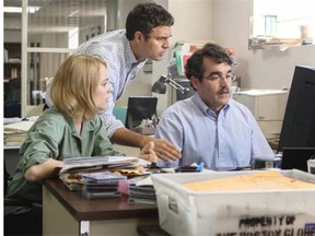 Rachel McAdams, from left, Mark Ruffalo and Brian d’Arcy James in Spotlight, which tells the story of a Boston newspaper team’s uncovering of the Catholic Church sex abuse scandal. Canadian media were reporting on the issue long before their U.S. compatriots but problems of abuse of trust go beyond the Catholic Church, Douglas Todd writes.