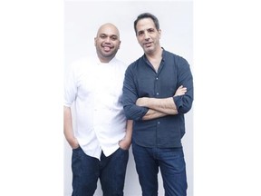 Ramael Scully, left, and Yotam Ottolenghi have written a cookbook together. Scully is the chef at Ottolenghi’s restaurant Nopi.