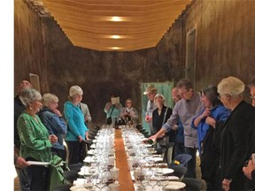 The Sun Reader Tour participants get ready for breakfast at Yalumba Winery. Anthony Gismondi