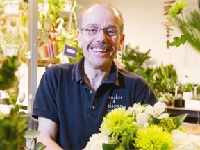 Robin Schafer of Bunches and Blooms at his store inside the River Market at New Westminster Quay.