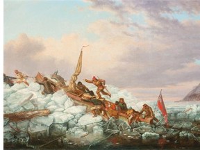 The Royal Mail Crossing the St. Lawrence by Cornelius Krieghoff is one of 150 paintings in Embracing Canada at the Vancouver Art Gallery which continues until Sunday, Jan. 24, 2016.