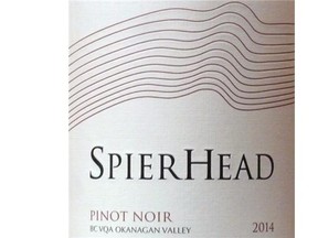 Spierhead Pinot Noir 2014, East Kelowna, Okanagan Valley, $23