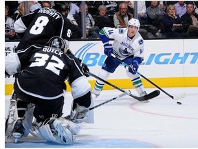 'It is a huge game,' Vancouver Canucks winger Alex Burrows (above) says of tonight's game in Los Angeles against the Kings. 'We have to be better than last night, work harder, compete harder. If we do that we should be all right.'