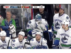 The Vancouver Canucks bench eyes yet another loss earlier this season in Ottawa against the Senators, this one in the end by a 3-2 count.