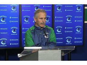 Canucks held a press conference prior to their match against the New York Rangers.