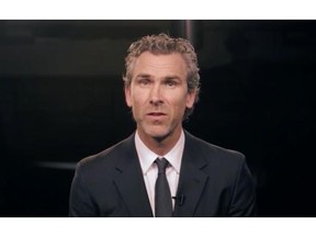 Vancouver Canucks' president of hockey operations Trevor Linden reads the war poem In Flanders Fields by Lieutenant-Colonel John McCrae in honour of Remembrance Day.