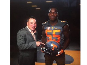 Surrey’s Jonathan Kongbo, one of the most sought-after football prospects in the United States, has signed on with the University of Tennessee.