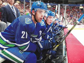 Vancouver Canucks centre Brandon Sutter had four goals and eights points in the 16 games he played before being injured. He missed 33 games and underwent sports hernia surgery.