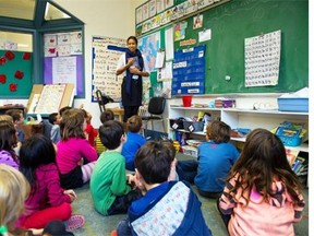 Students in class in Vancouver, which with Richmond was the only Metro school district that has not experienced an increase in enrolment this school year.