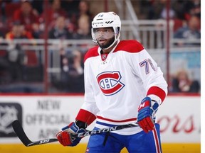 P.K. Subban of the Montreal Canadiens, shown during their Feb. 15, 2016 NHL game against the Arizona Coyotes at Gila River Arena in Glendale, Ariz., is a lightning rod for the Habs.