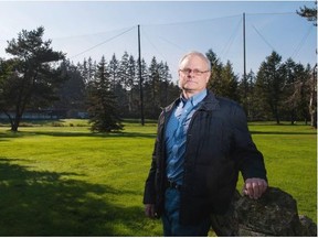 Ken Poirier, owner of Riverside Golf Course, poses for a photo on his golf course in Surrey, BC, October, 23, 2015. The city of Surrey is expropriating land belonging to the Riverside Golf Course, which has been running for 50 years, to create a freshwater swamp.