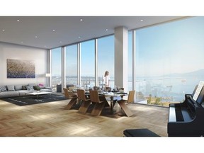 This two-storey penthouse, which recently sold for $8.8 million, will have more than 3,000 square feet of luxury interior living space, and an additional 2,299 square feet of outdoor terraces from which to enjoy the unobstructed water, mountain and city views.