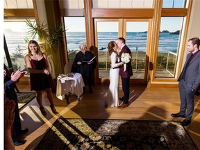 Helen Pratt and Jeff Hope got married in Tofino. Photo: Chris Boar