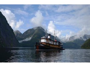 The B.C. tugboat Swell, shown in a handout photo, has made Fodors' list of the world's best cruises in 2016.