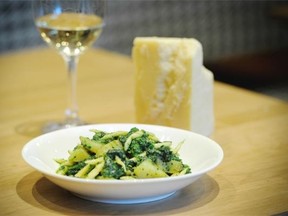 Trofie with Black Kale and Walnut Pesto, Potato and Pecorino