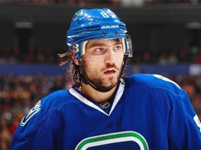 Vancouver Canucks defenceman Chris Tanev missed Sunday’s 4-3 OT loss to the New Jersey Devils with an “upper-body” injury. Alex Biega was recalled from the Utica Comets to take his place in the lineup.