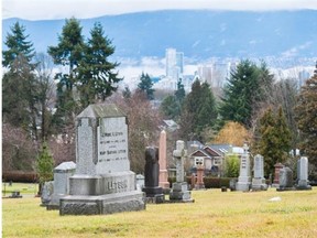 Burial plots at Mountain View cemetery in Vancouver. In Metro Vancouver’s hot real estate market, everything’s up for sale, even resting spaces for the dead.
