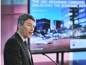 Vancouver Mayor Gregor Robertson was in Ottawa this week, asking the federal government to lower the municipal contribution to major infrastructure projects to 10 per cent from 33 per cent.