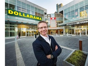 Rob Blackwell, senior VP Anthem Properties, in front of Station Square  in Burnaby.