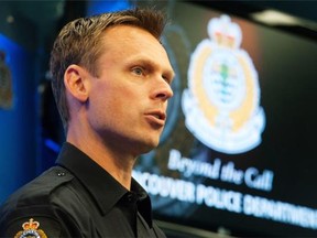 Vancouver police are searching for a man believed to be connected to a bizarre incident in which a 46-year-old cyclist died after being struck by a heavy object flung from a garbage bin. VPD spokesman Const. Brian Montague says at about 8:30 p.m., paramedics and police received a call about an unconscious cyclist on the seawall at the foot of Carrall Street, near Science World. The victim, a 46-year-old Vancouver resident, was taken to hospital in grave condition. He was pronounced dead at about 4 a.m. Thursday.