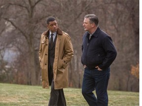 Will Smith, left, and Alec Baldwin star in Concussion. Columbia Pictures