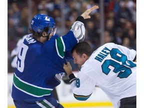 Andrey Pedan has more trouble handling pucks than handling the opposition in fights.