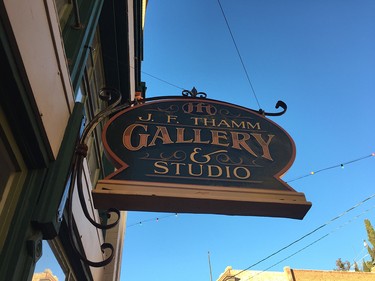 Gallery sign on Main Street.
